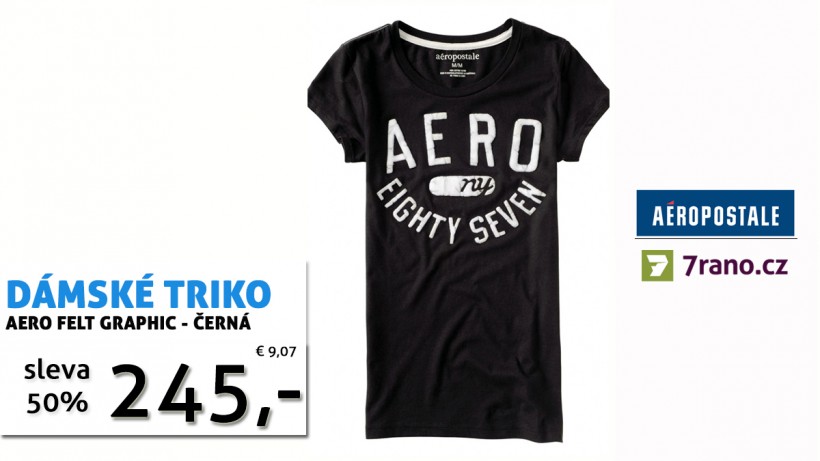Aktuální akce - Dámské triko Aero Felt Graphic - Černá se slevou 50%